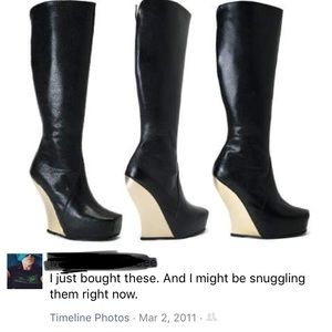 Fluevog LA Heights Melrose w/ ✨GOLD✨ heel EUC